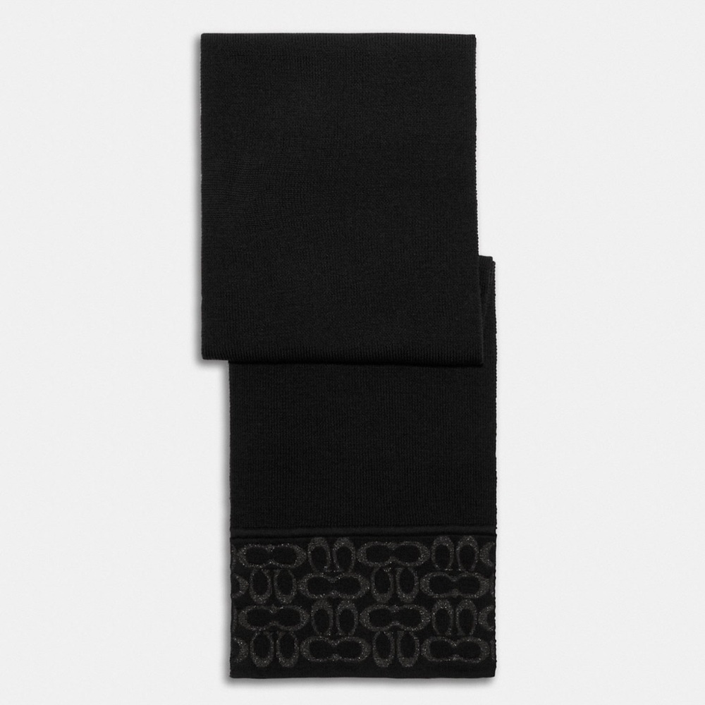 Coach Signature Oblong Scarf - Brand New With Tags
